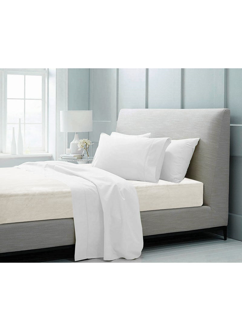 Morano Viva Luxury Velvet Fitted Sheet – Queen (160x200x25cm) – Ultra-Soft 100% Microfiber Bedding with All-Around Elastic & Easy-Fit Side Labels – Breathable & Wrinkle-Resistant (Ivory) - Image 2